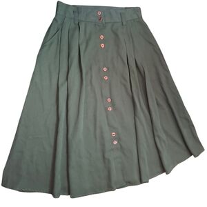 Elegant Green Button-Down Skirt